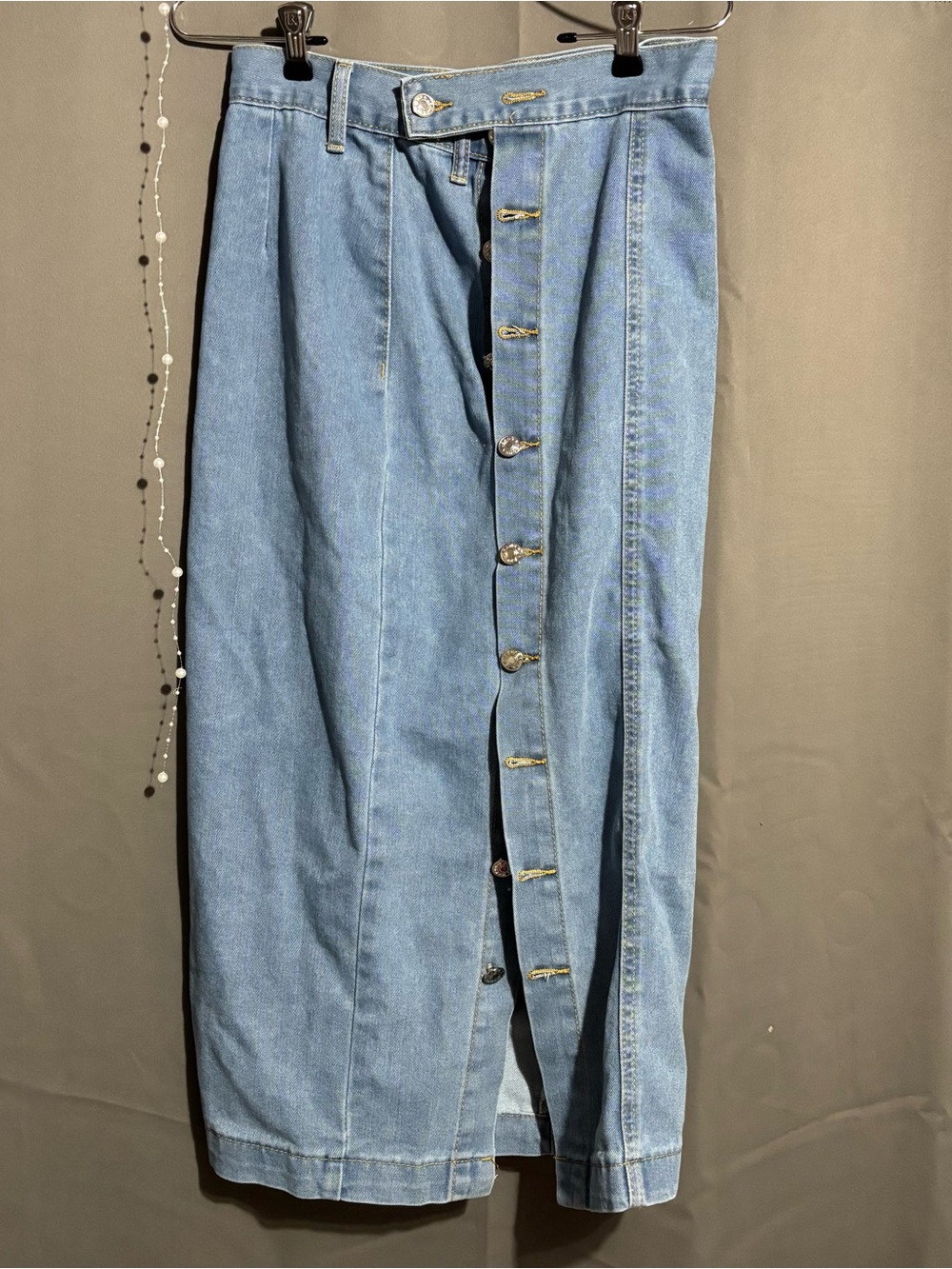 SHEIN SXY denim midi skirt